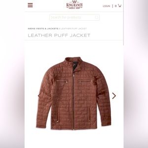 King Ranch Leather Puff Jacket